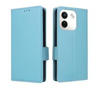 XFDSFDL® Étui pour Sony Xperia 10 VIII XQ-GH54/ XQ-GE54 (6,1 Pouces) PU Cuir Housse Flip Coque Litchi Motif avec Support et Magnétique Boucle Latérale Portefeuille Shell de Protection Bleu Clair