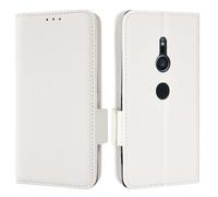 XFDSFDL® Étui pour Sony Xperia XZ2 H8216/ H8266 (5,7 Pouces) PU Cuir Housse Flip Coque Litchi Motif avec Support et Magnétique Boucle Latérale Portefeuille Shell de Protection Blanc