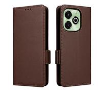 XFDSFDL® Étui pour Umidigi G9x/ G100x/ Note 100x (6,9 Pouces) PU Cuir Housse Flip Coque Litchi Motif avec Support et Magnétique Boucle Latérale Portefeuille Shell de Protection Café