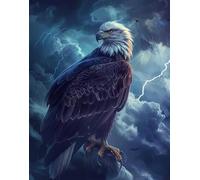 XFENDOUDOU Canevas Kit Complet Adulte Debutant Point De Croix animal aigle Décoration murale, cadeau à faire soi-même 16x20inch