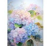 XFENDOUDOU Canevas Kit Complet Adulte Debutant Point De Croix Grappes de fleurs Décoration murale, cadeau à faire soi-même 16x20inch