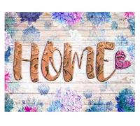 XFENDOUDOU Point De Croix Kit Complet Adulte Facile Fleurs et lettres en forme de cœur Kit Canevas Complet Avec Fils au Point de Croix 16x20inch