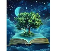 XFENDOUDOU Point De Croix Kit Complet Adulte Imprimé Arbre de la vie Kit Canevas Complet Avec Fils au Point de Croix 16x20inch