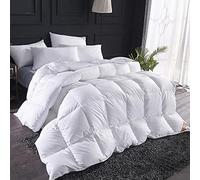 XFENG Blanc Luxe Naturel Opan Down Down Duvet King Size 15 tog Hiver Extra Chaud Duvet Insert Classic Quilt Hypoallergénique 100% Coton Shell Down Proof (Taille : 180cmx220cm(3.5 kg))