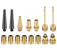 XFentech 15 Pièces Adaptateur de Pompe à Vélo Kit de Adaptateur Gonflage Vélo - Valve de Vélo avec Bague d'Étanchéité Facile à Installer pour DV AV SV Vélo Pompe Compresseurs Pompes