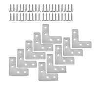XFentech Équerres d'angle en Acier Inoxydable 5/10 Pièces - Support de Fixation Meubles Plate Réparation Plaques Connecteur en Forme de L avec Vis, 40 * 40mm