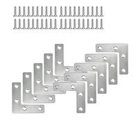 XFentech Équerres d'angle en Acier Inoxydable 5/10 Pièces - Support de Fixation Meubles Plate Réparation Plaques Connecteur en Forme de L avec Vis, 50 * 50mm