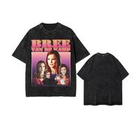 XFICSD Bree Van De Kamp T-Shirt Ample À Manches Courtes pour Hommes, Haut À Col Ras du Cou Imprimé Dessin Animé pour Femmes, Chemise Décontractée À La Mode-Black||S