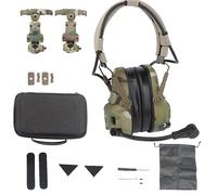 XFLHXY Casque de Communication Tactique avec Adaptateur de Rail Arc, Réduction du Bruit, Amplification NRR 24 DB, Protection Auditive pour Tireurs(CP)
