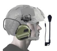 XFLHXY Casque Tactique, Interphone À Puissance Illimitée avec Microphone, Casque de Chasse Étanche, Casque Antibruit sans Fonction de Réduction du Bruit(Green)
