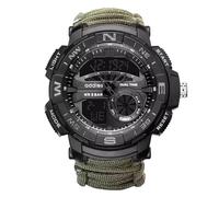XFLHXY Montre de Survie Tactique 23-en-1 pour Homme, Multifonctionnelle et Étanche, avec Bracelet en Paracorde et Boussole(Color5)