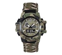 XFLHXY Montre de Survie Tactique 23 en 1 pour Homme, Multifonctionnelle, Étanche, Bracelet Réglable avec Boussole et Bracelet en Paracorde(Color2)