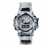 XFLHXY Montre de Survie Tactique 23 en 1 pour Homme, Multifonctionnelle, Étanche, Bracelet Réglable avec Boussole et Bracelet en Paracorde(Color4)