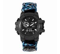 XFLHXY Montre de Survie Tactique 23 en 1 pour Homme, Multifonctionnelle, Étanche, Bracelet Réglable avec Boussole et Bracelet en Paracorde(Color6)