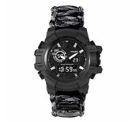 XFLHXY Montre de Survie Tactique 23 en 1 pour Homme, Multifonctionnelle, Étanche, Bracelet Réglable avec Boussole et Bracelet en Paracorde(Color5)