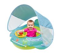 xFlota De Piscina Para Bebés - Anillo De Natación Para Bebés, Flotadores Para Bebés Con Dosel | Baby Swimming Pool Floats, Cartoon PVC Protección Solar Del Asiento De Baño De Baño Acolchado Para El As