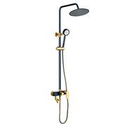 XFLSDHGD 10 Pouces de Salle de Bain mélangeur de Pluie de Luxe Douche combinée Mur Mural pluvieur Piste de Douche de Douche Main Robinet de Douche Main