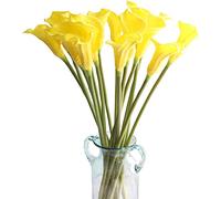 XFLSDHGD 10pcs 67cm Calla Artificiel Lily avec des Bouquets de Fleurs artificielles Longues Longues Lilies Calla pour CÉLANCES Table