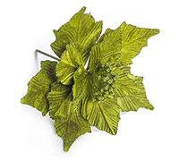 XFLSDHGD 12 PCS Poinsetttia Fleurs artificielles 28 * 24cm Fake Flowers Poinsetttia Couronne de Noël Ornements d'arbre de Noël avec des tiges pour la fête de Mariage de Noël