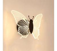 XFLSDHGD Butterfly Mur Light Acrylique Applique de tête de tête de tête de tête de lit Moderne, Monture d'éclairage à LED 3W, Lights de Lavage intérieurs pour la Chambre de Chambre à Coucher
