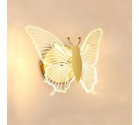XFLSDHGD Butterfly Mur Light Acrylique Applique de tête de tête de tête de tête de lit Moderne, Monture d'éclairage à LED 3W, Lights de Lavage intérieurs pour la Chambre de Chambre à Coucher