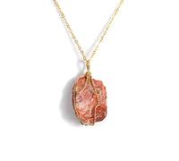XFLSDHGD Collier pendentif en pierre Gold Chain de forme irrégulière Colliers de charme de mariage coloré