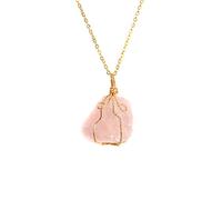 XFLSDHGD Collier pendentif en pierre Gold Chain de forme irrégulière Colliers de charme de mariage coloré