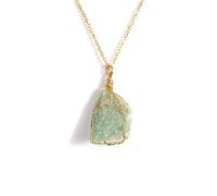 XFLSDHGD Collier pendentif en pierre Gold Chain de forme irrégulière Colliers de charme de mariage coloré
