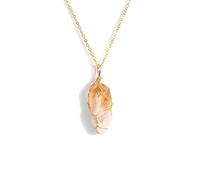 XFLSDHGD Collier pendentif en pierre Gold Chain de forme irrégulière Colliers de charme de mariage coloré