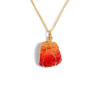 XFLSDHGD Collier pendentif en pierre Gold Chain de forme irrégulière Colliers de charme de mariage coloré