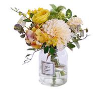 XFLSDHGD Fleurs artificielles et Bouquets en Vase Roses de Couleur mélangée dans la Maison de décoration de Bouquet de Bouquet de Maison et de Cuisine.