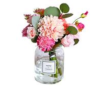 XFLSDHGD Fleurs artificielles et Bouquets en Vase Roses de Couleur mélangée dans la Maison de décoration de Bouquet de Bouquet de Maison et de Cuisine.