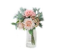 XFLSDHGD Fleurs artificielles et vases Silk Hortensea Fake Flowers Hortensea Family Mariage Décoration Bouquet Table Centraire Centraire de Bureau Décoration de la fête de Mariage
