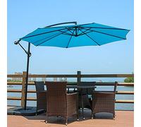 XFLSDHGD Garden Parasols Cantilever Garden Banana Parasol Patio Soleil Soleil, avec Crank Cross Base Hanging Offset Frame de parapluie, 3 mètres, parasols extérieur beige
