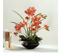 XFLSDHGD Grande Orchidée Simulation Flower Set Free Flower Fleurs de Soie Fleurs phalaenopsis Bouquet Flower Arrangement décor Floral pour Table de Bureau DÉCOR DE Bureau DE Bureau (Couleur: A)