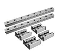 XFLSDHGD Guide linéaire à Double axe Externe à Haute Vitesse LGD12 Rail de glissière + 2 Rouleaux à 4 Roues Curseur de Curseur en Acier Axis Optique en Aluminium (2000 mm)