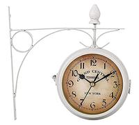 XFLSDHGD Horloge Murale de Jardin extérieur 8 Pouces Double Face Paddington Stations Murale Murale