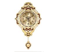 XFLSDHGD Horloge Murale rétro Luxury Grands horloges murales décoratives avec Pendule pour la Maison Home Creative horloges opérées Non coche
