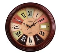 XFLSDHGD Horloge Murale Ronde Horloge Classique rétro rétro Non Cocher Quartz décoratif en Bois Massif Mural Horloge Murale pour Le Salon du Bureau de Cuisine Non coche