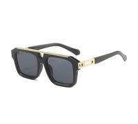 XFLSDHGD Nouveau 2025 Fashion Double Bridges Femmes Lunettes de Soleil rétro Couleur de gelée Punk Hommes Verres de Soleil Shades UV400