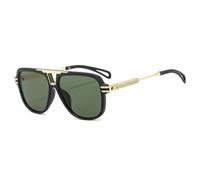 XFLSDHGD NOUVEAU 2025 Lunettes de soleil à monture large Hommes Lunettes de soleil en métal Femmes Lunettes rétro