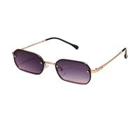 XFLSDHGD Nouveau 2025 Petites Lunettes de Soleil sans Bordure féminine Verres de Soleil pour Les Lunettes Vintage Femelles UV400