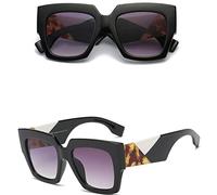 XFLSDHGD Nouveau 2025 Plat Top Loglasses surdimensionnées Femmes Gradient Summer Style Femmes Soleil Sun Vemelles Big Eyewear UV400