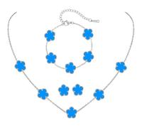 XFLSDHGD NOUVEAU 2026 UNISEX 18K GOL PLAKE FLOWER CONCEPTION DE FLORMES CINQ BOUCLIES Collier d'oreilles Boucles de bijoux Fonction des cadeaux Lucky Gifts Fashion Trendy Accessoires Créatif Gift For