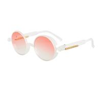 XFLSDHGD Nouvelles Lunettes de Soleil Steampunk Classiques Steampunk mascules et Femmes Lunettes de Soleil à Cadre Rond rétro