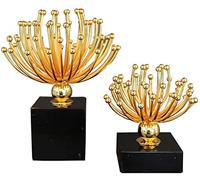 XFLSDHGD Ornements en métal Ornements modèles de Chambre d'hôtel Clubs hôtel Chrysanthemum Fleurs décorations intérieures 20 20 19cm 16 16 18cm