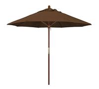 XFLSDHGD Parasols de jardin à l'extérieur des parasols du marché du patio de pelouse jardin, côtes de poteau en bois - rond shades parasols pour bistro porche paquet de plage piscine arrière-cour en