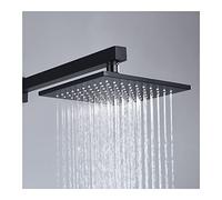 XFLSDHGD Paye de Douche de Pluie Noire, carrée Grande Pomme de Douche de précipitations en Laiton, expérience de Douche en Cascade de Luxe, Pomme de Douche à Montage au Plafond, 8 Pouces ()