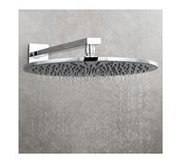 XFLSDHGD Paye de Douche de Pluie, Pomme de Douche à Haute Pression avec Un Angle réglable, Piste de Douche à Pointe Ronde, Chrome, 8 Pouces ()