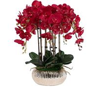 XFLSDHGD Phalaenopsis Artificiel avec Vase Artificiel Orchid bonsaï Faux Fausses Plantes de Salle à Manger Table centrales de Salon Arrangements de Salon décoration